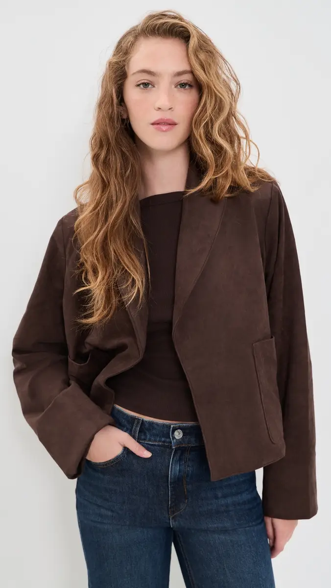 Splendid X Cella Jane Crop Icon Faux Suede Coat | Thumbnail 2 Splendid X Cella Jane Crop Icon Faux Suede Coat | Thumbnail 2