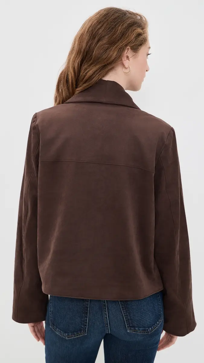 Splendid X Cella Jane Crop Icon Faux Suede Coat | Thumbnail 3 Splendid X Cella Jane Crop Icon Faux Suede Coat | Thumbnail 3