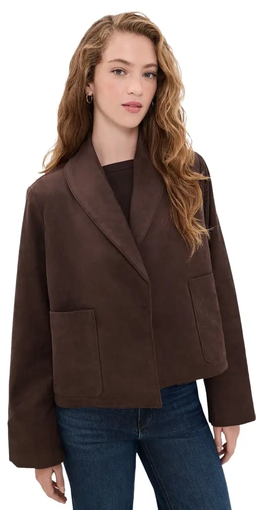 Splendid X Cella Jane Crop Icon Faux Suede Coat