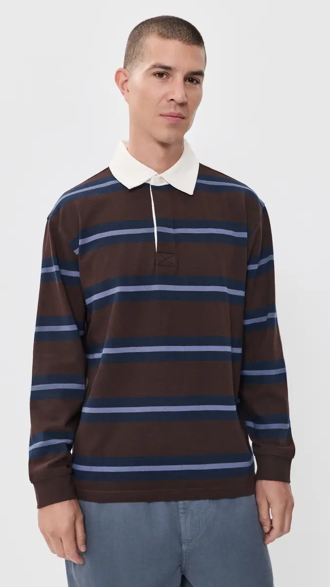Wax London Rowhill Striped Rugby | Thumbnail 2