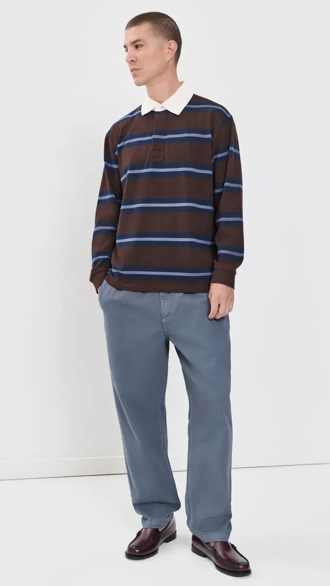 Wax London Rowhill Striped Rugby | Thumbnail 5