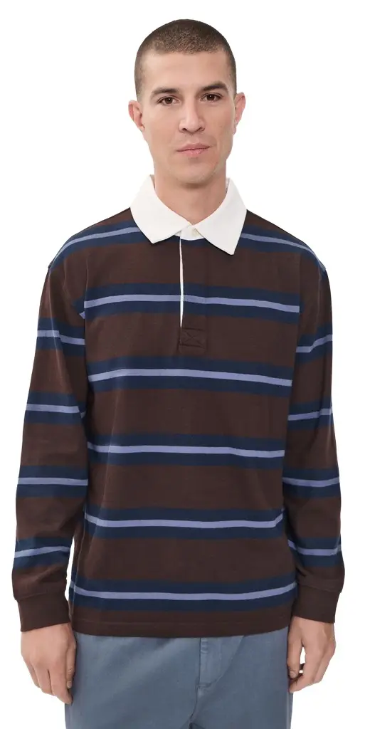 Wax London Rowhill Striped Rugby