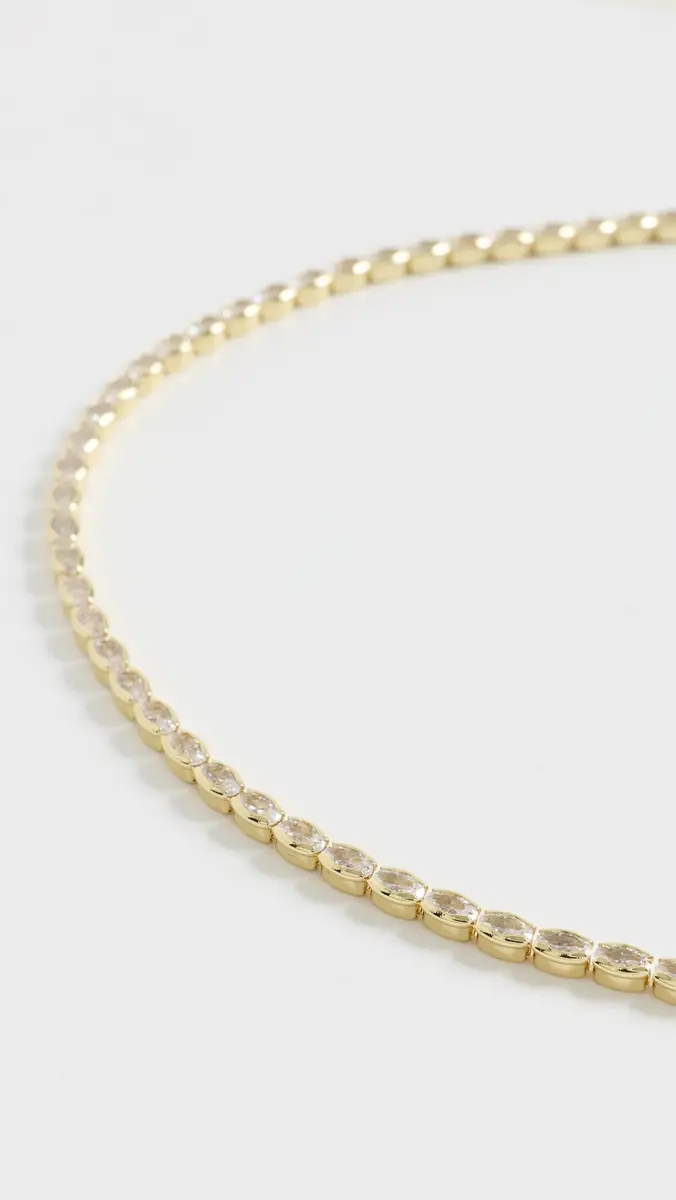 Shashi Marquise Bezel Tennis Necklace | Thumbnail 4