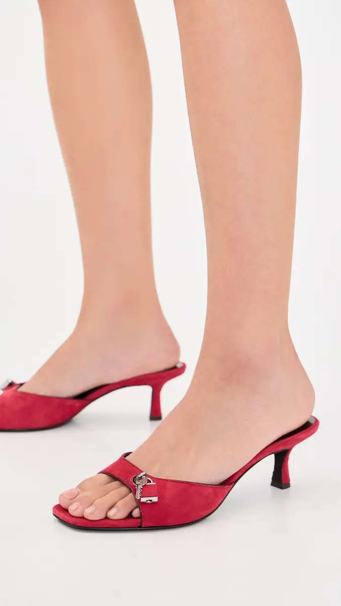 Tory Burch Lock Kitten Heel Sandals 55mm | Thumbnail 3 Tory Burch Lock Kitten Heel Sandals 55mm | Thumbnail 3