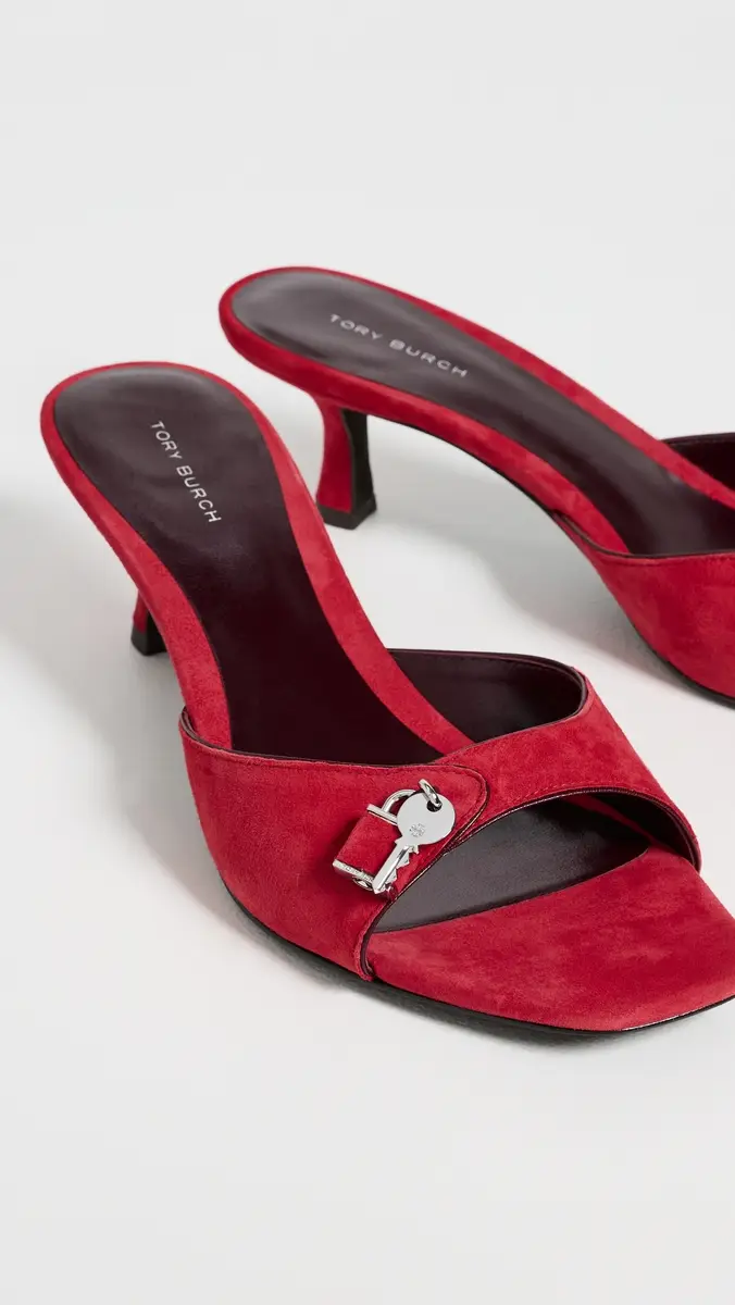 Tory Burch Lock Kitten Heel Sandals 55mm | Thumbnail 5 Tory Burch Lock Kitten Heel Sandals 55mm | Thumbnail 5