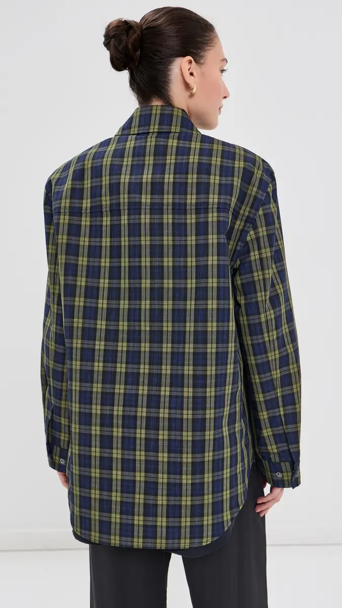Tibi Techy Plaid Easy Shirt Jacket | Thumbnail 3 Tibi Techy Plaid Easy Shirt Jacket | Thumbnail 3