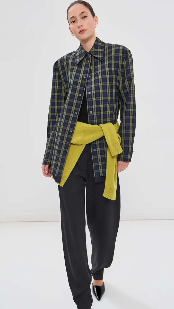 Tibi Techy Plaid Easy Shirt Jacket | Thumbnail 5 Tibi Techy Plaid Easy Shirt Jacket | Thumbnail 5