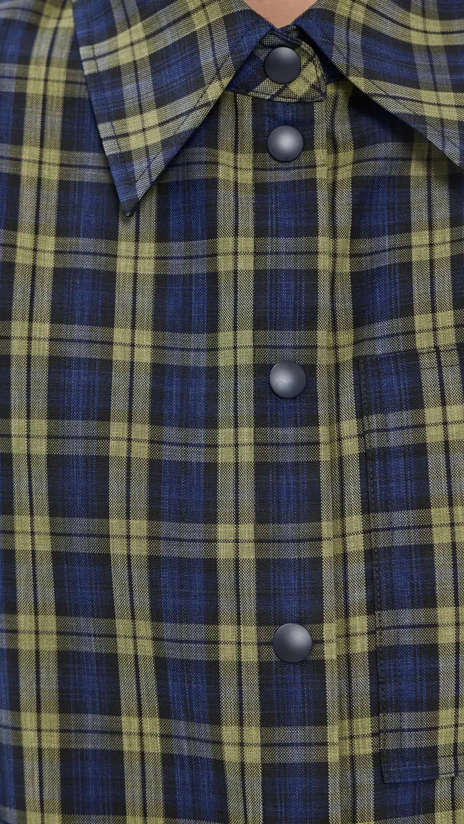 Tibi Techy Plaid Easy Shirt Jacket | Thumbnail 6 Tibi Techy Plaid Easy Shirt Jacket | Thumbnail 6