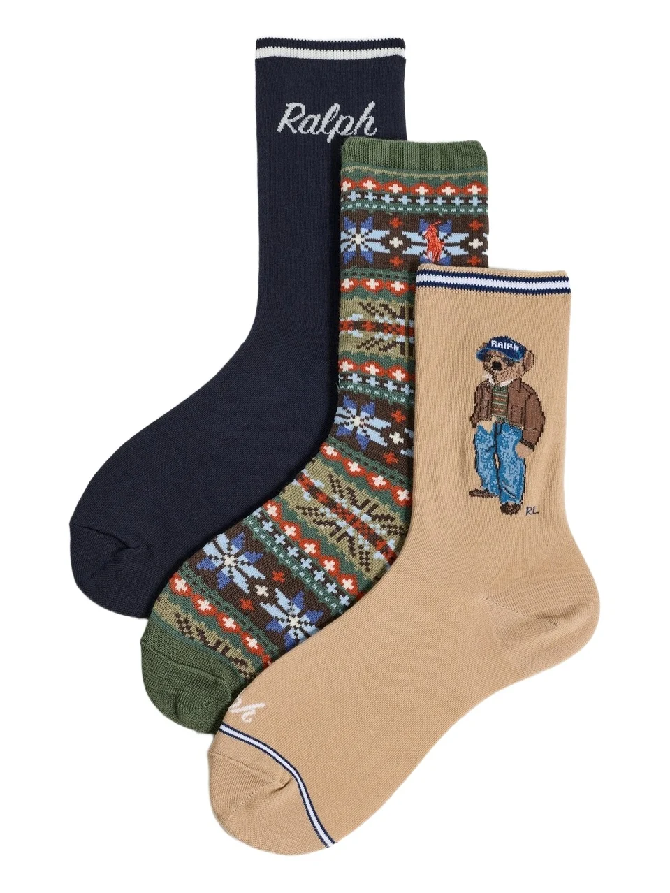 Polo Ralph Lauren Pre-Fall Bear Socks 3 Pack