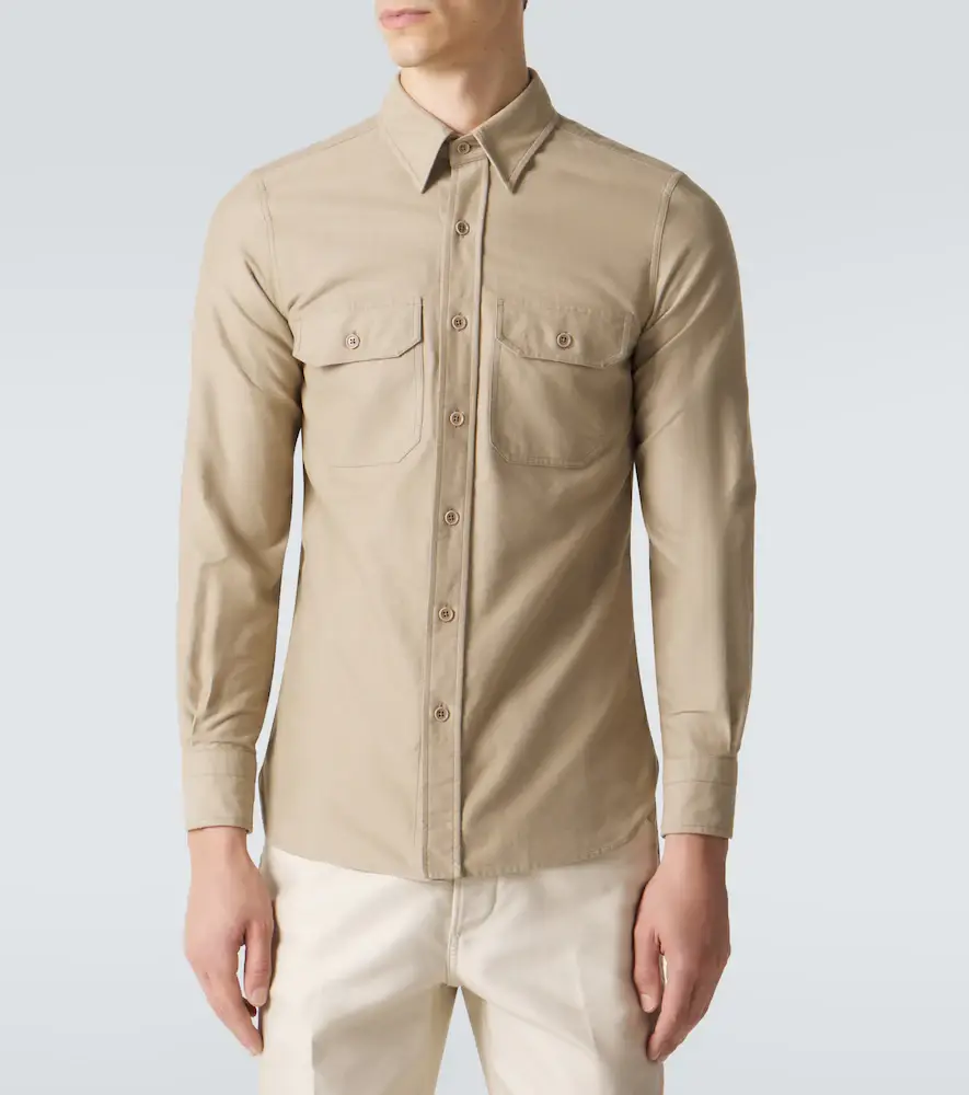 Tom Ford Cotton moleskin shirt | Thumbnail 2 Tom Ford Cotton moleskin shirt | Thumbnail 2