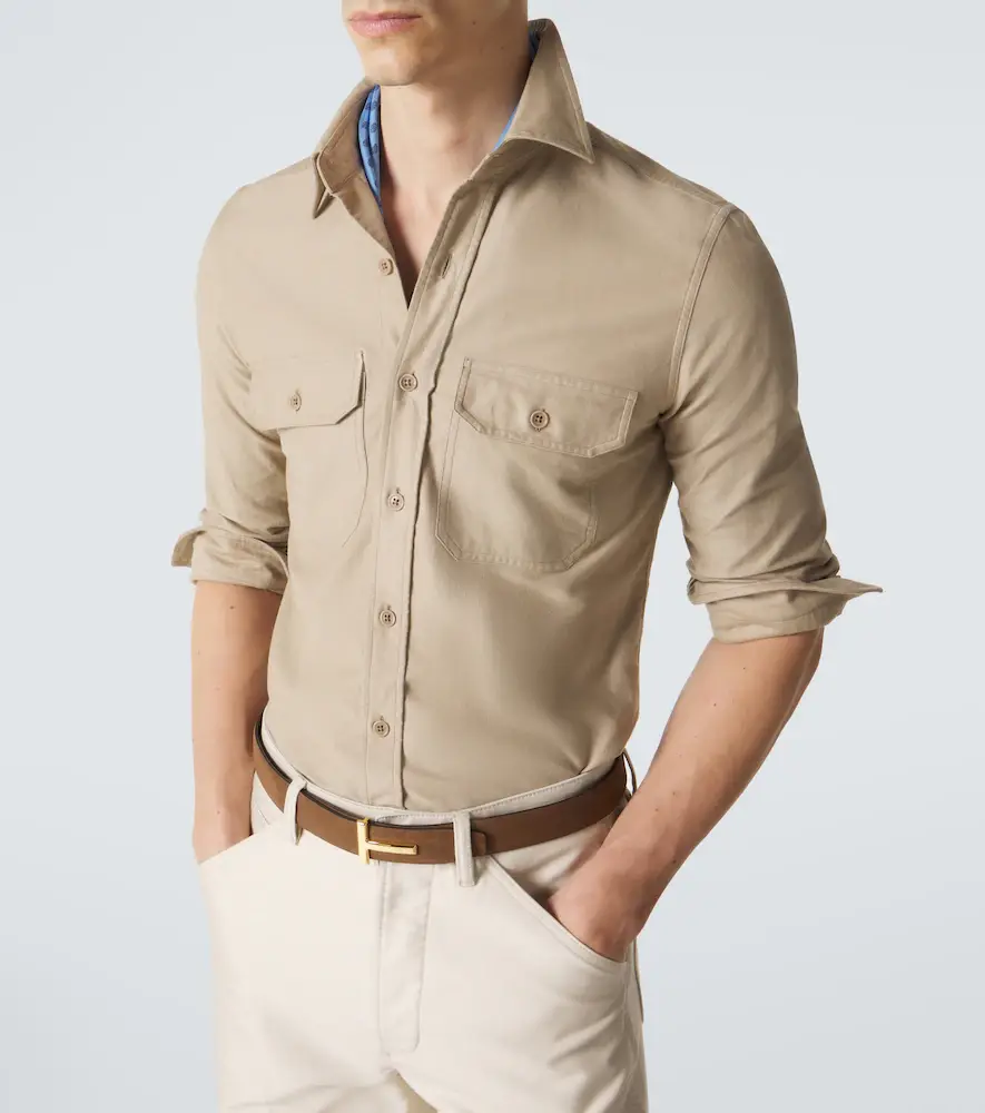 Tom Ford Cotton moleskin shirt | Thumbnail 5 Tom Ford Cotton moleskin shirt | Thumbnail 5