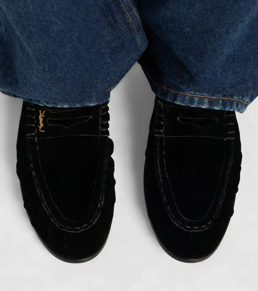 Saint Laurent Le Loafer velvet penny loafers | Thumbnail 6 Saint Laurent Le Loafer velvet penny loafers | Thumbnail 6