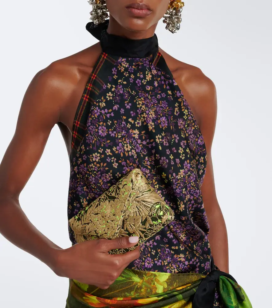 Dries Van Noten Small floral jacquard clutch | Thumbnail 5