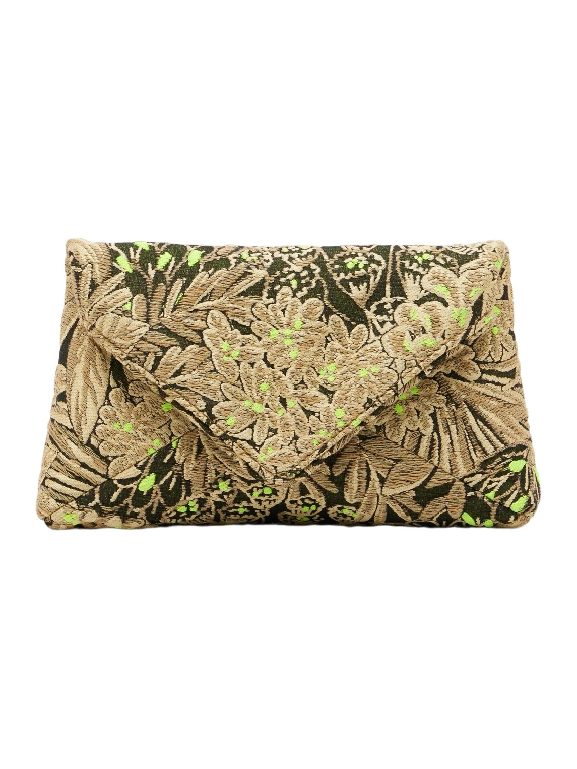Dries Van Noten Small floral jacquard clutch