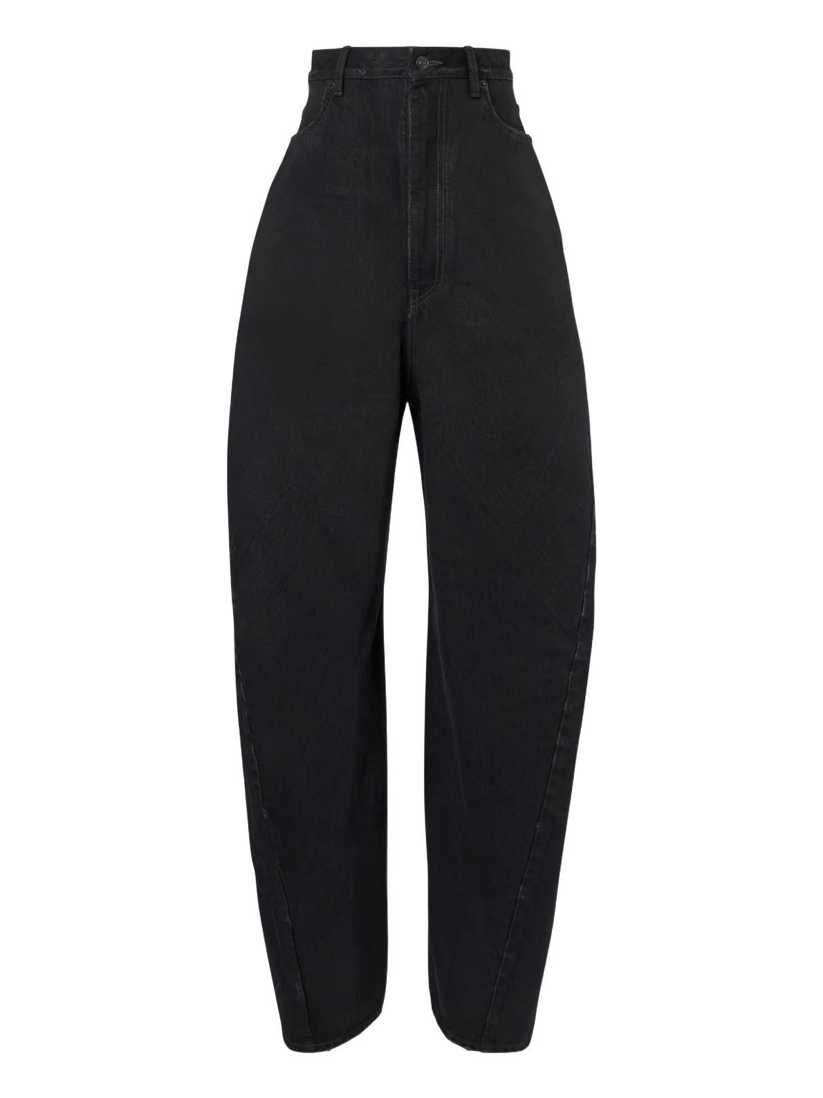 Mid-rise barrel-leg jeans