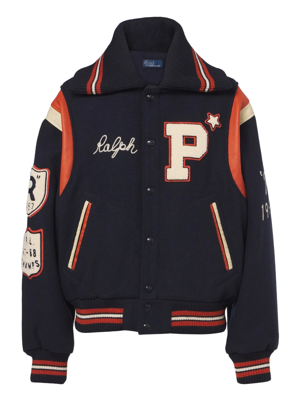 Polo Ralph Lauren Patch-appliqué wool-blend varsity jacket