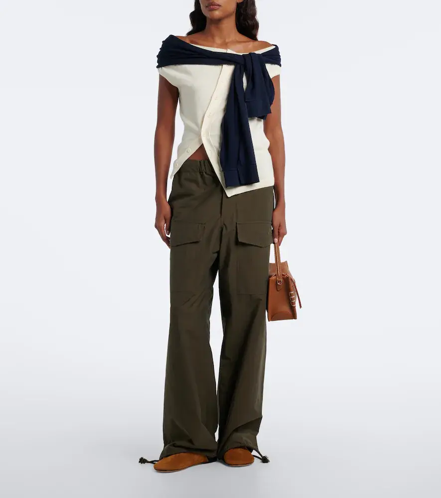 JW Anderson Layered off-shoulder wool top | Thumbnail 4 JW Anderson Layered off-shoulder wool top | Thumbnail 4