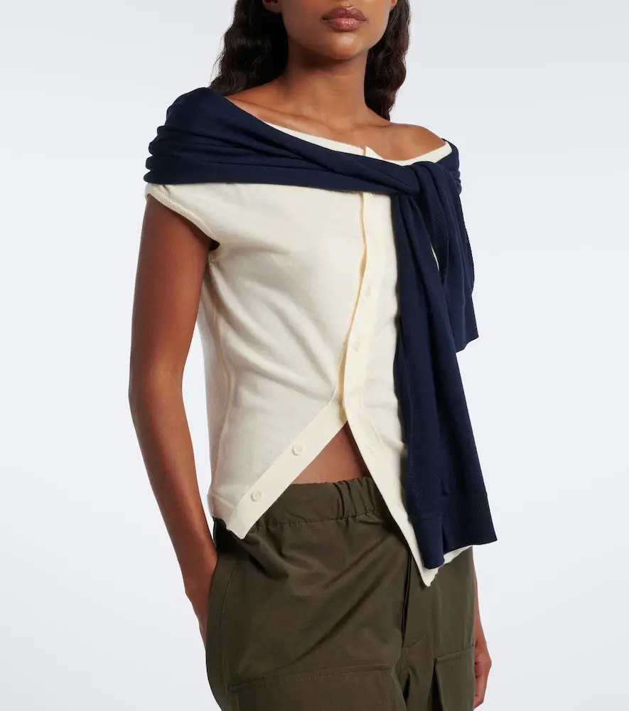 JW Anderson Layered off-shoulder wool top | Thumbnail 6 JW Anderson Layered off-shoulder wool top | Thumbnail 6