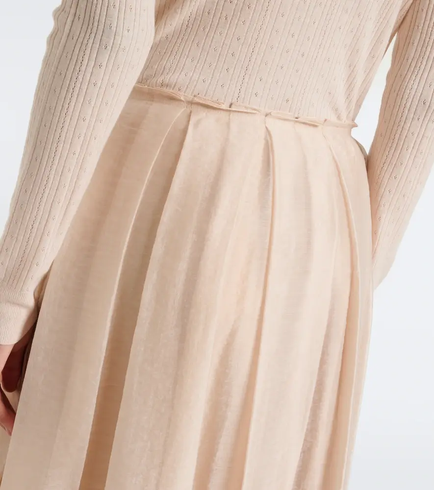 Vince Layered pleated midi skirt | Thumbnail 3 Vince Layered pleated midi skirt | Thumbnail 3