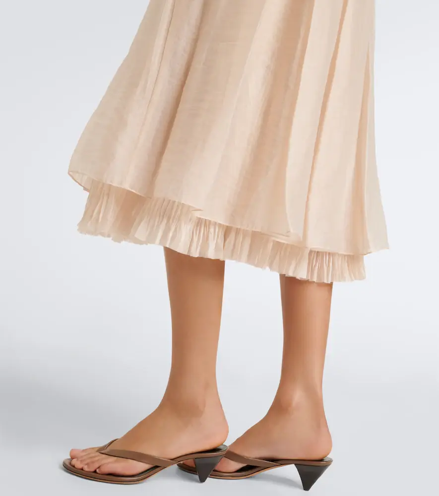 Vince Layered pleated midi skirt | Thumbnail 6 Vince Layered pleated midi skirt | Thumbnail 6