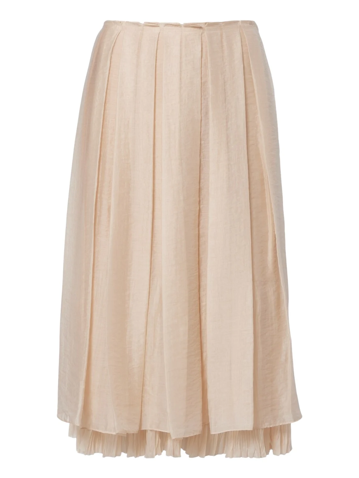 Vince Layered pleated midi skirt