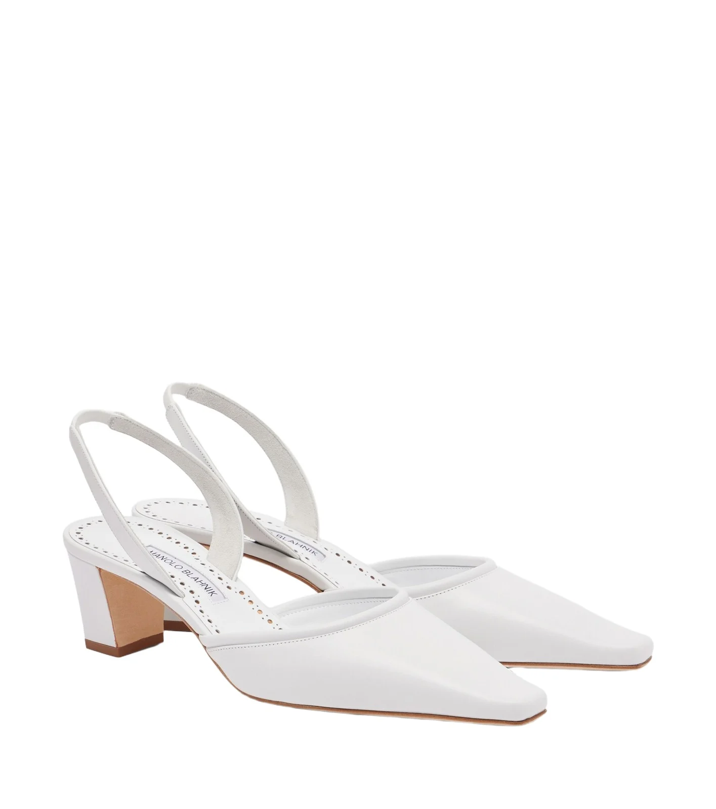 Manolo Blahnik Vendona leather slingback pumps