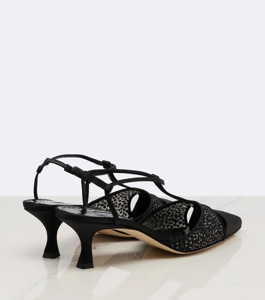 Manolo Blahnik Turgimodla satin slingback pumps | Thumbnail 4 Manolo Blahnik Turgimodla satin slingback pumps | Thumbnail 4