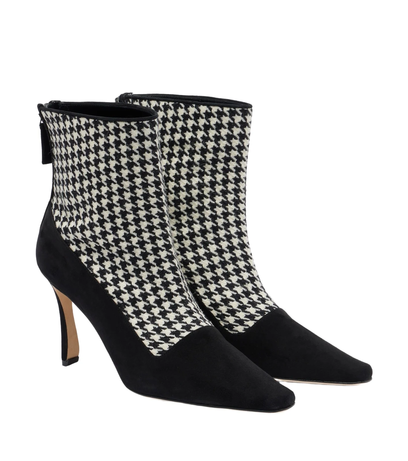 Gosta houndstooth suede-trimmed ankle boots Gosta houndstooth suede-trimmed ankle boots