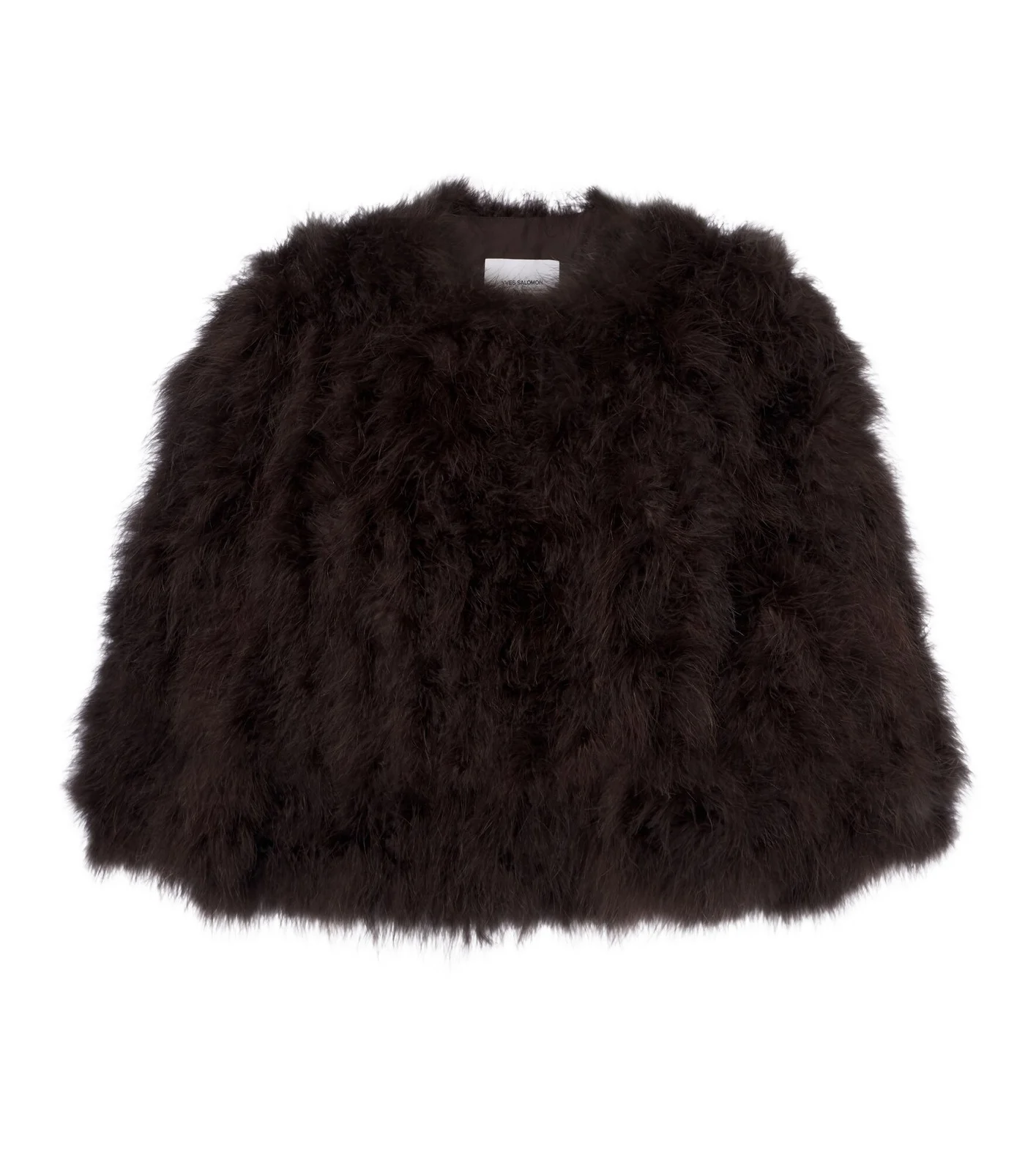 Cropped feather jacket