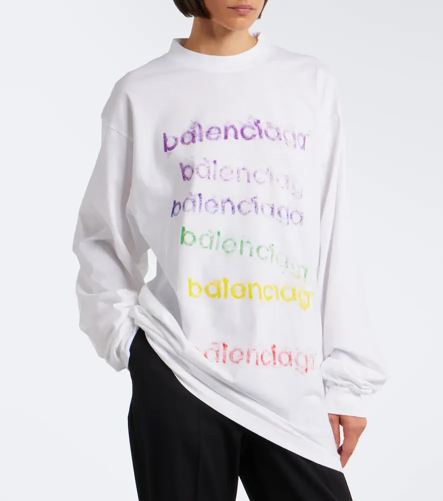 Balenciaga Logo cotton jersey T-shirt | Thumbnail 3 Balenciaga Logo cotton jersey T-shirt | Thumbnail 3