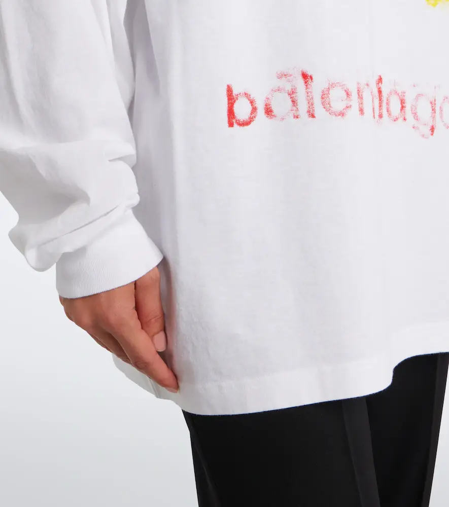 Balenciaga Logo cotton jersey T-shirt | Thumbnail 4 Balenciaga Logo cotton jersey T-shirt | Thumbnail 4