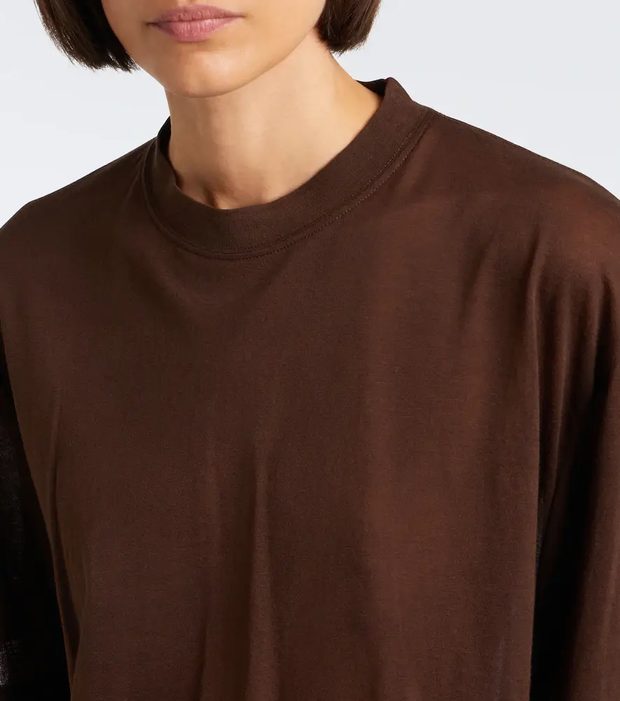 Balenciaga Asymmetric cotton-blend jersey T-shirt | Thumbnail 5 Balenciaga Asymmetric cotton-blend jersey T-shirt | Thumbnail 5