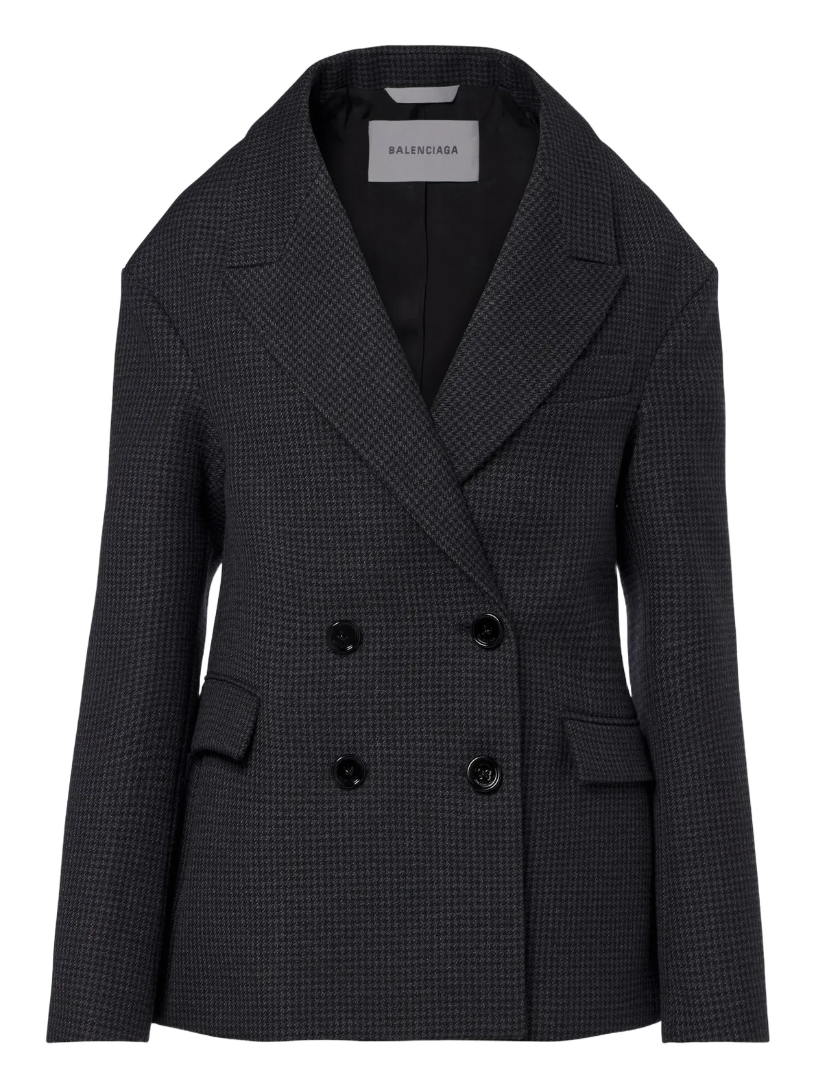 Balenciaga Houndstooth double-breasted wool jacket