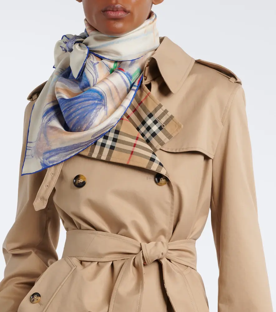 Burberry Printed silk twill scarf | Thumbnail 4