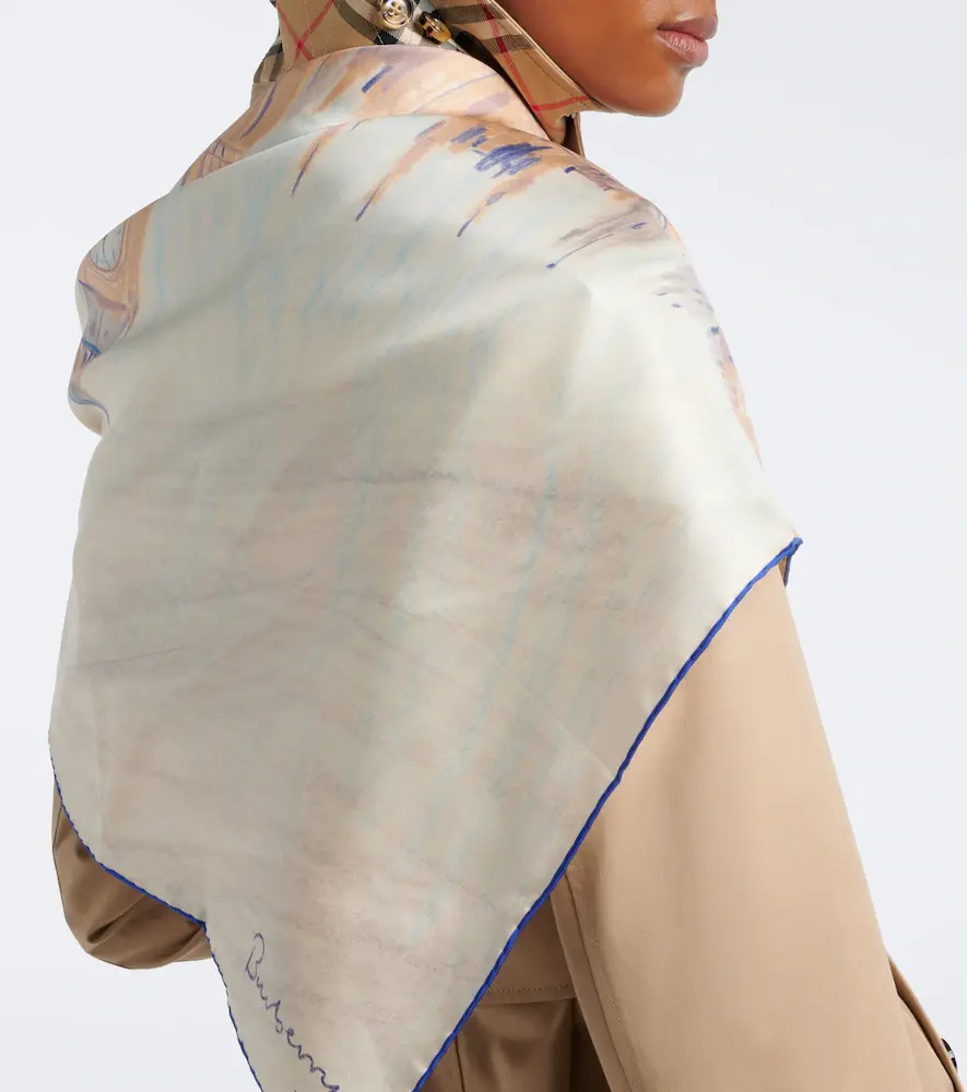 Burberry Printed silk twill scarf | Thumbnail 5