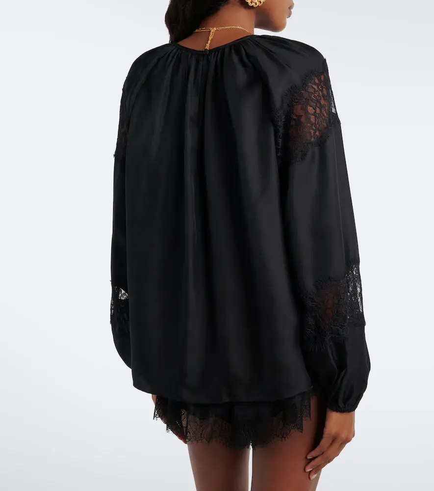 Ulla Johnson Bess lace-trimmed silk blouse | Thumbnail 2 Ulla Johnson Bess lace-trimmed silk blouse | Thumbnail 2