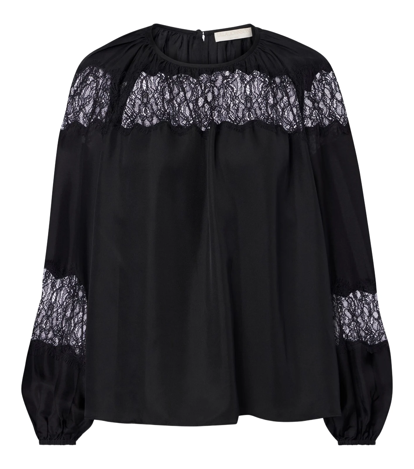Bess lace-trimmed silk blouse Bess lace-trimmed silk blouse