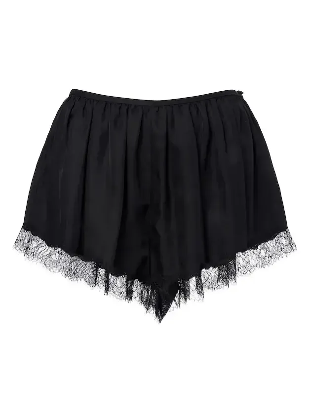 Ulla Johnson Georgina lace-trimmed silk shorts