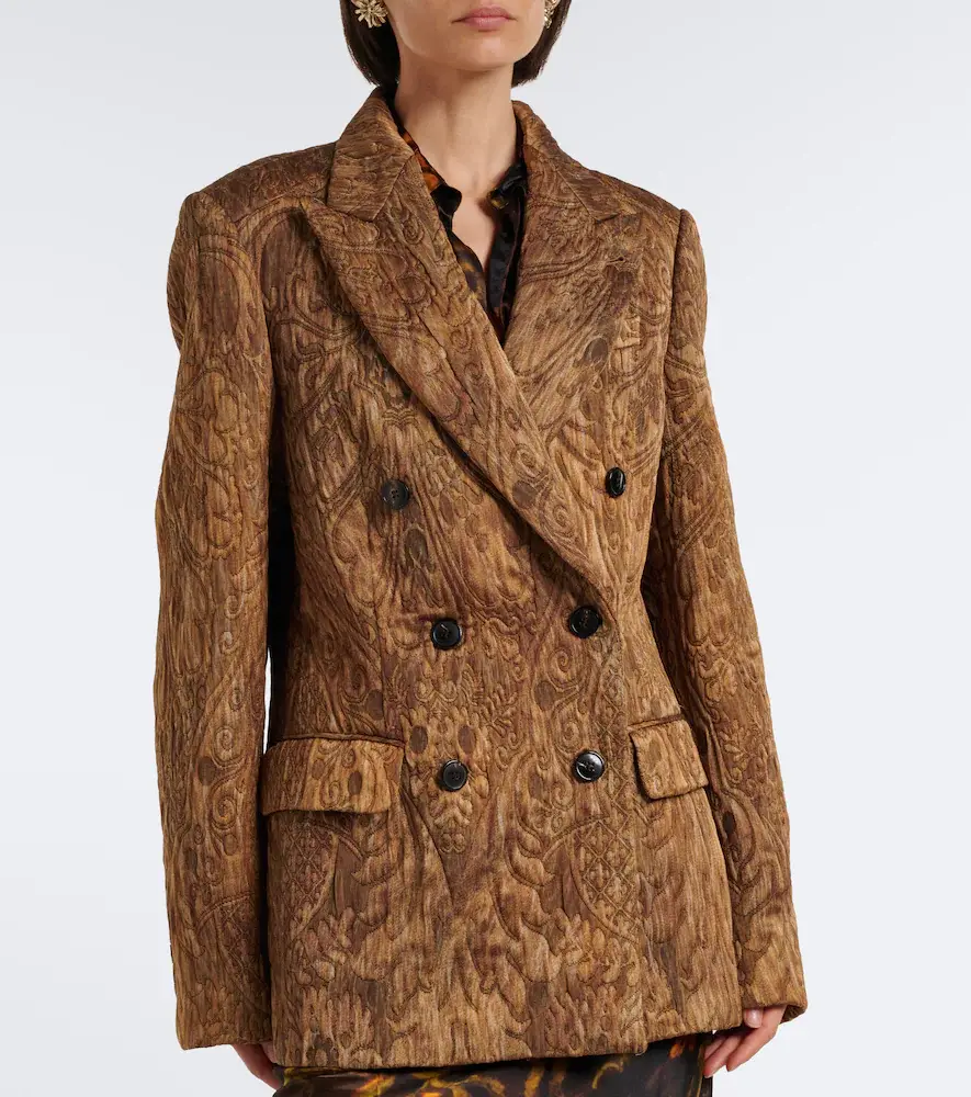 Dries Van Noten Jacquard double-breasted jacket | Thumbnail 7