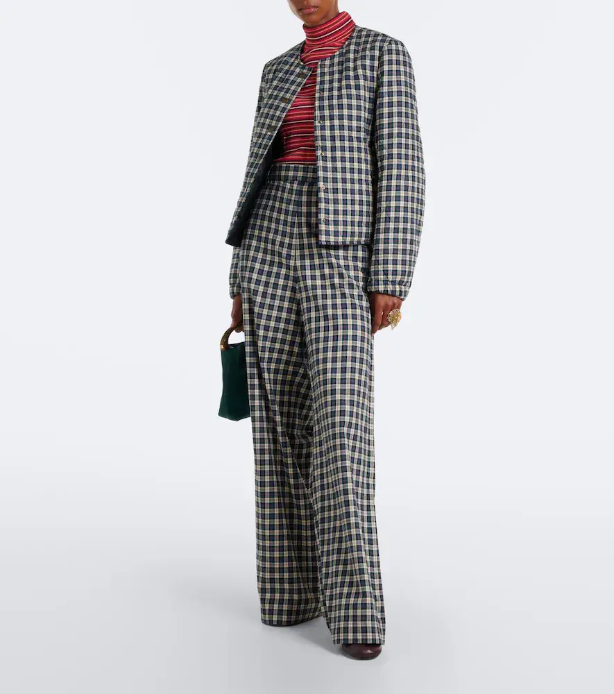 Dries Van Noten Checked quilted cotton-blend jacket | Thumbnail 2