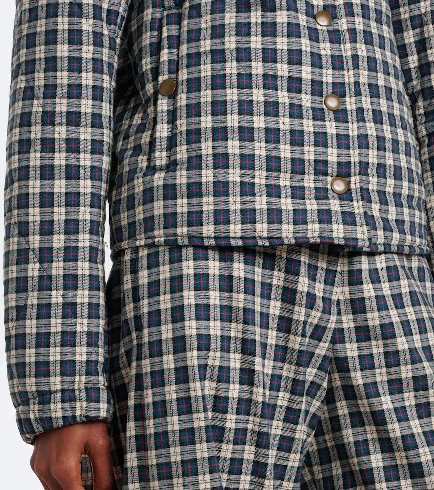 Dries Van Noten Checked quilted cotton-blend jacket | Thumbnail 6