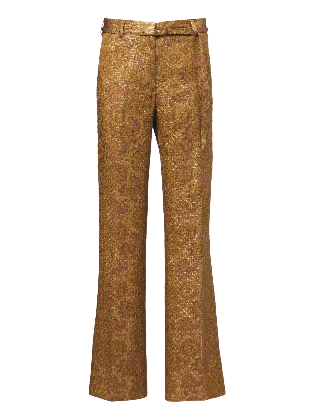 Belted jacquard wide-leg pants Belted jacquard wide-leg pants