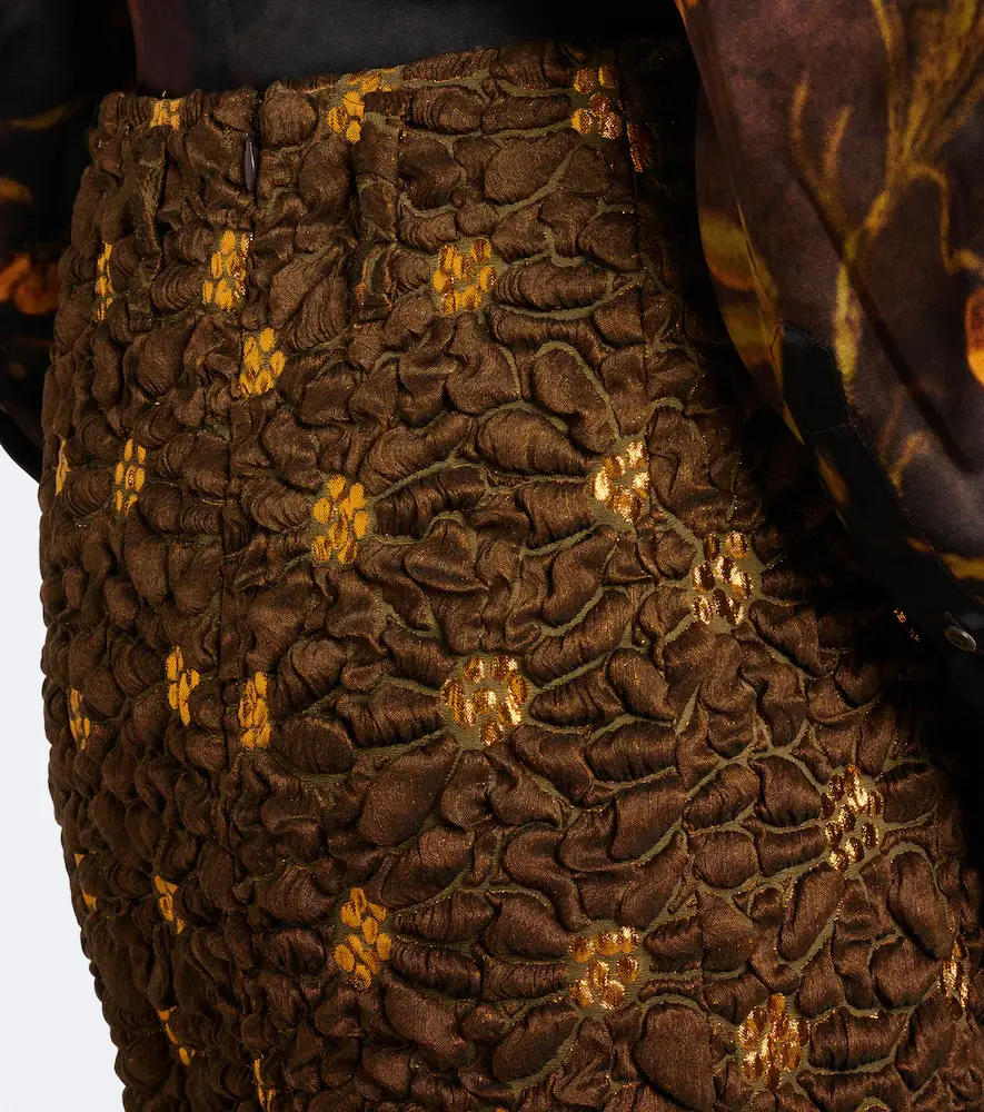 Dries Van Noten Embellished floral cloqué midi skirt | Thumbnail 2 Dries Van Noten Embellished floral cloqué midi skirt | Thumbnail 2