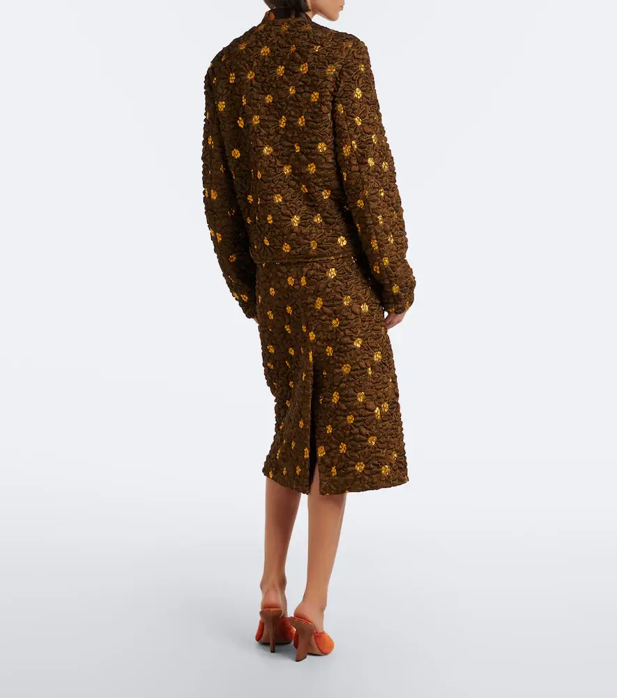 Dries Van Noten Embellished floral cloqué midi skirt | Thumbnail 4 Dries Van Noten Embellished floral cloqué midi skirt | Thumbnail 4