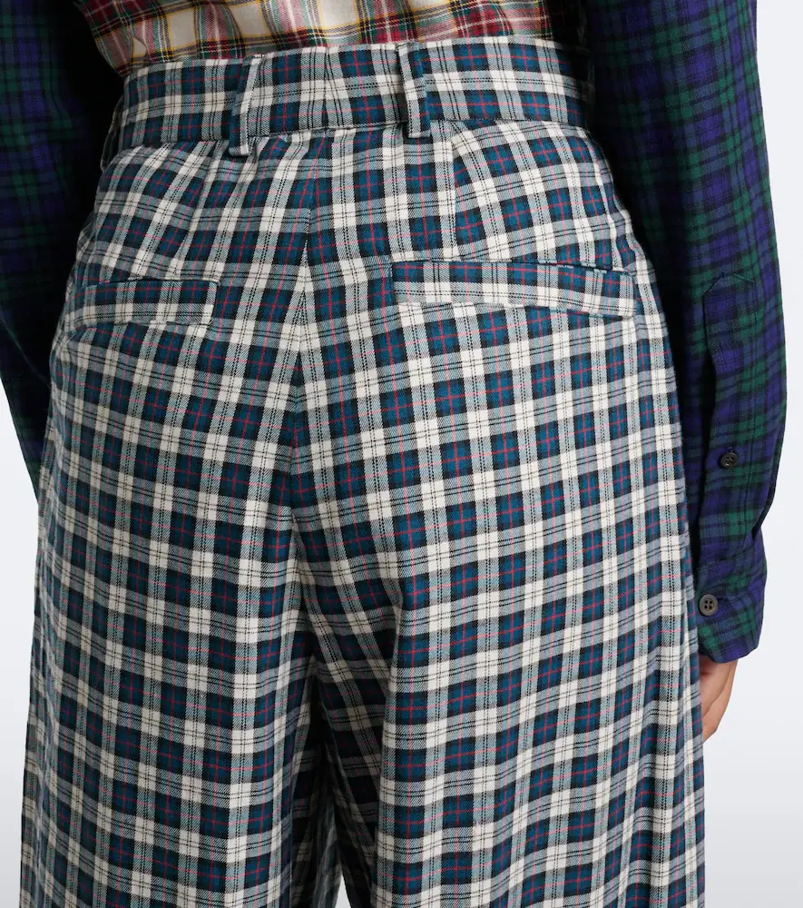 Dries Van Noten Checked cotton flannel wide-leg pants | Thumbnail 5 Dries Van Noten Checked cotton flannel wide-leg pants | Thumbnail 5
