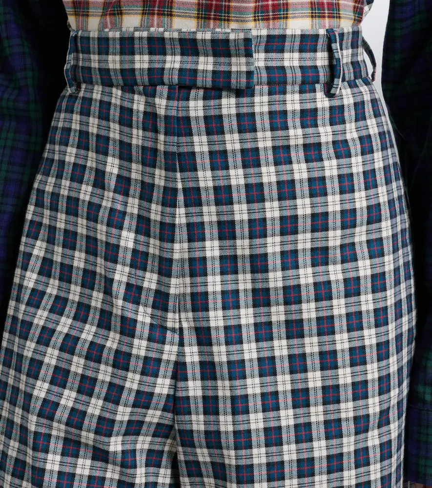 Dries Van Noten Checked cotton flannel wide-leg pants | Thumbnail 6 Dries Van Noten Checked cotton flannel wide-leg pants | Thumbnail 6