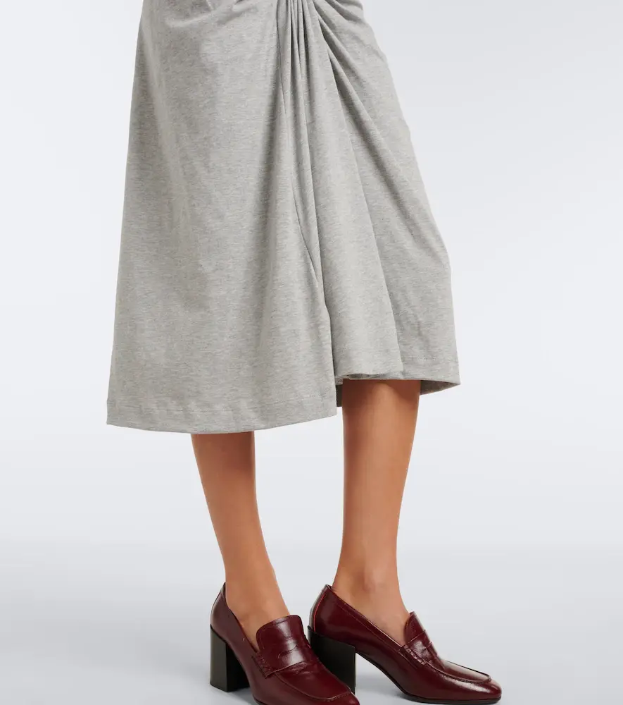 Dries Van Noten Draped cotton jersey midi skirt | Thumbnail 6 Dries Van Noten Draped cotton jersey midi skirt | Thumbnail 6