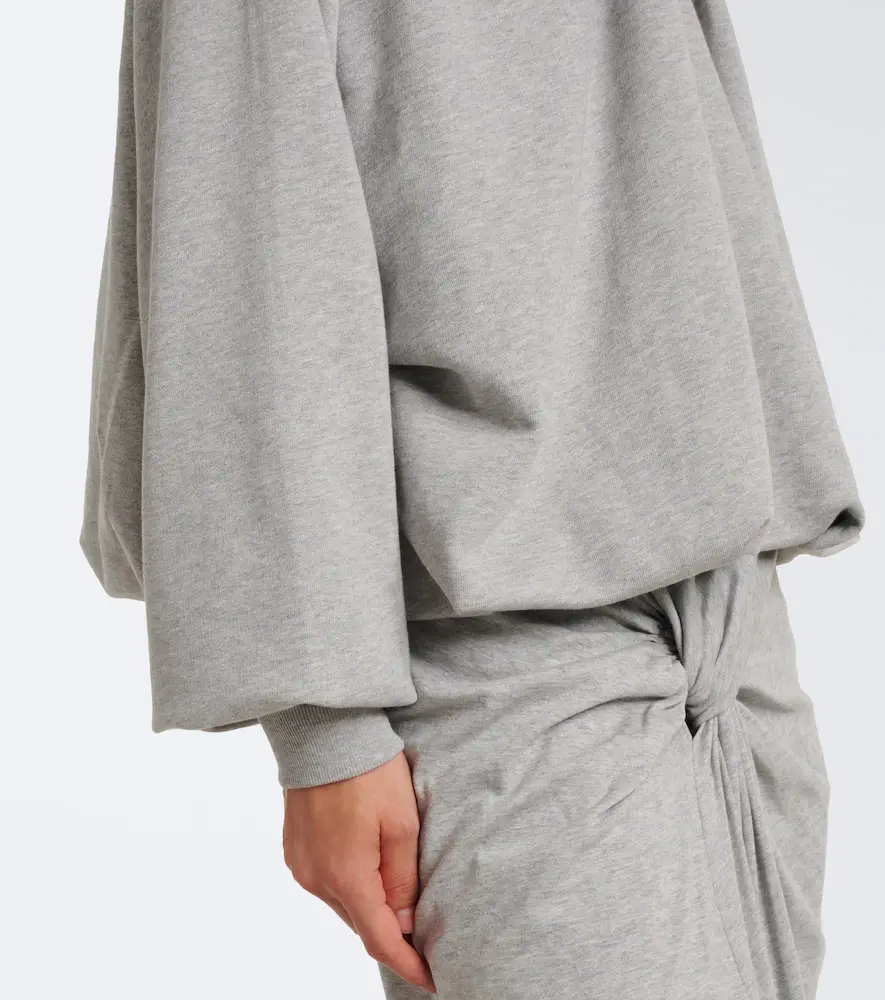 Dries Van Noten Draped cotton jersey hoodie | Thumbnail 5 Dries Van Noten Draped cotton jersey hoodie | Thumbnail 5