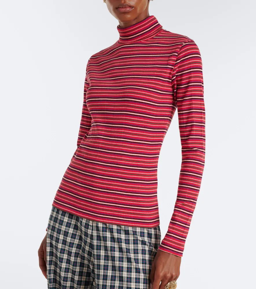 Dries Van Noten Striped cotton-blend turtleneck sweater | Thumbnail 6 Dries Van Noten Striped cotton-blend turtleneck sweater | Thumbnail 6