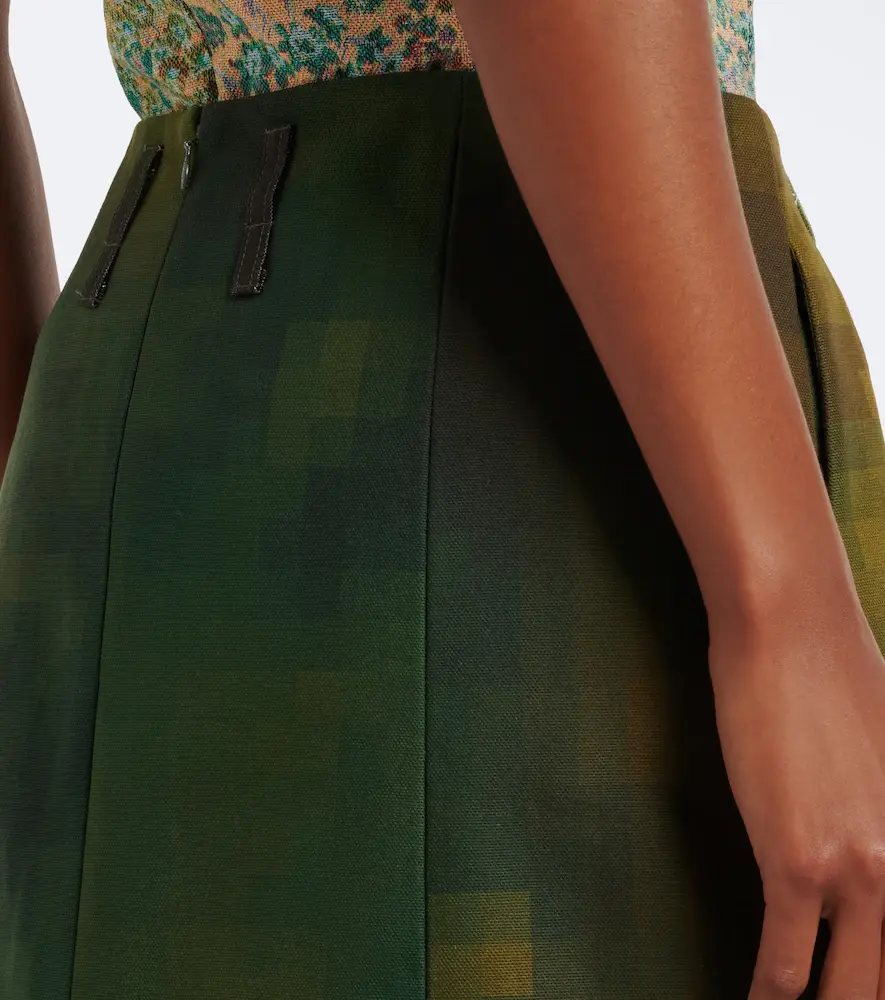 Dries Van Noten Printed cotton canvas midi skirt | Thumbnail 3